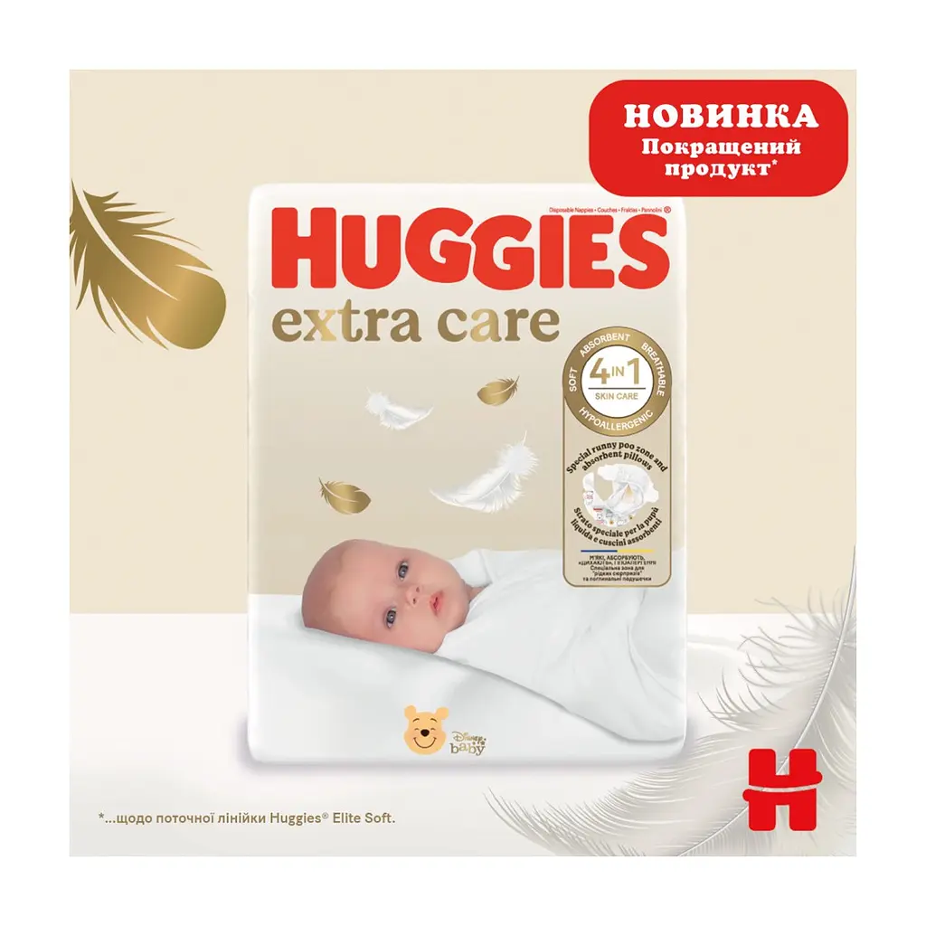 Підгузки Huggies Extra Care 4 (8-16 кг) 60 шт (5029053578118) - фото 4
