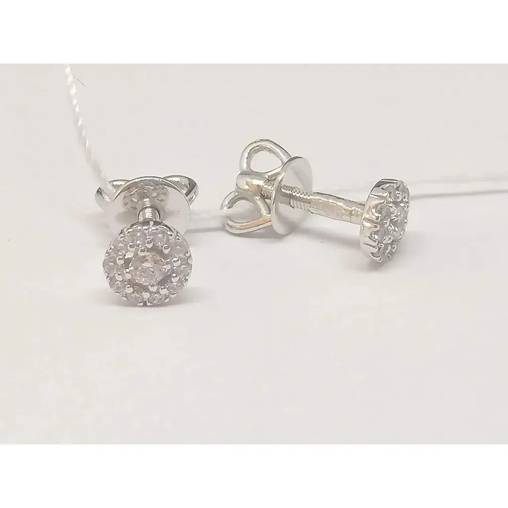 Золотые серьги-пуссеты Favoritum c фианитами. 211334_Б - фото 2