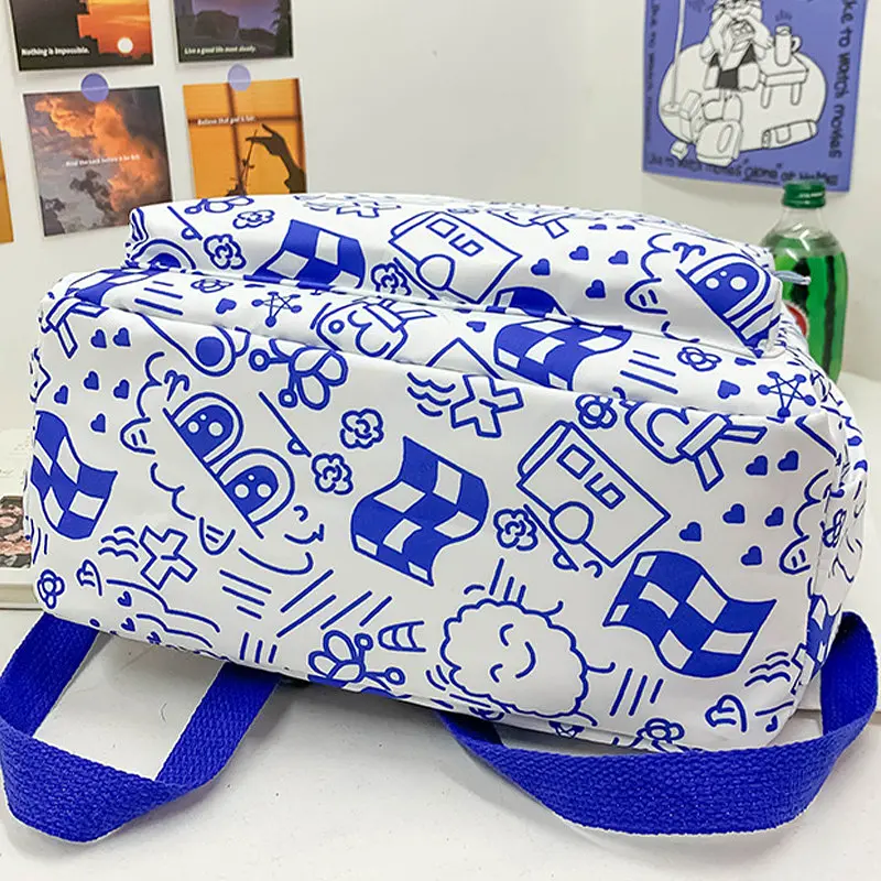 Рюкзак No Brand 5154 20-35 л White-Blue 13081-84481 - фото 4
