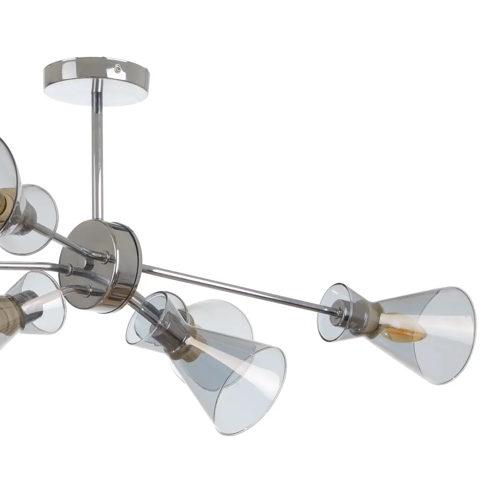 Люстра потолочная Brille в спальню E14 40W CH (LK-670C/6) - фото 2