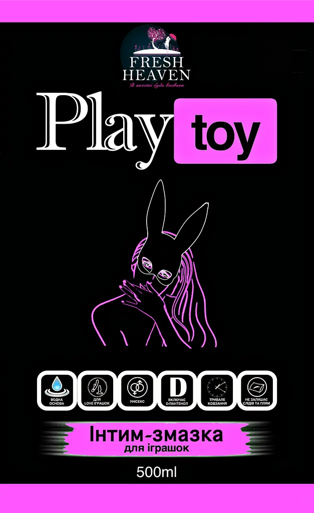 Iнтим-змазка для іграшок "Play Toy" ТМ "Fresh Heaven", 500 мл блок 4 шт - фото 2