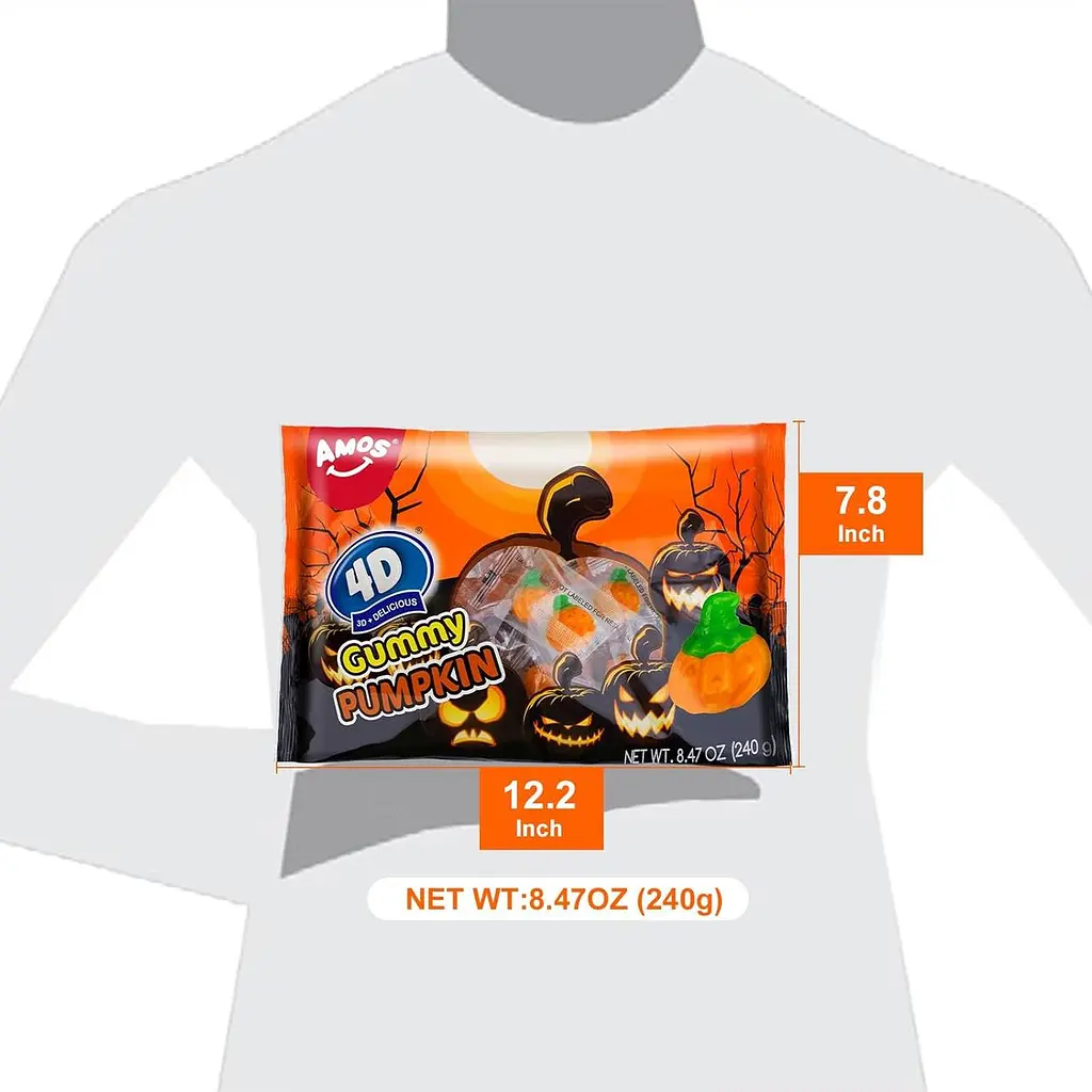 Жувальні цукерки Amos Halloween Gummy Pumpkin 240 г - фото 7