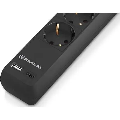 Мережевий фільтр живлення REAL-EL RS-PROTECT 605 3m, black (EL122300041) - фото 6