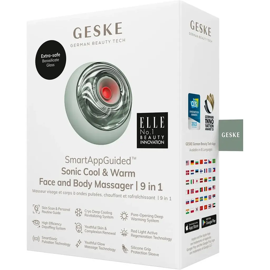 Масажер для обличчя GESKE Sonic Cool&Warm Face and Body Massager 9в1 Green (HB0202) [176786] - фото 8