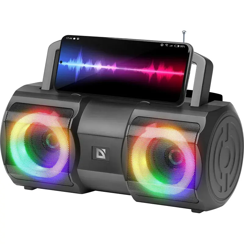 Бездротова акустика портативна колонка Defender Beatbox 20W Light / BT / MIC / FM / USB / microSD - фото 6