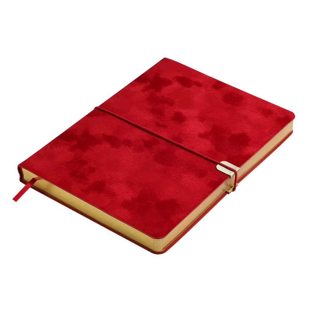 Щоденник недатований Buromax Velour A5 штучна шкіра 336 сторінок червоний (BM.20770-05) - фото 4
