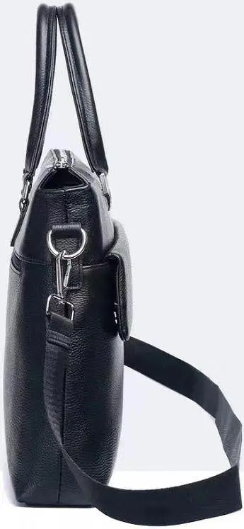 Чоловіча сумка-портфель Tiding Bag шкіряна Чорна - фото 3