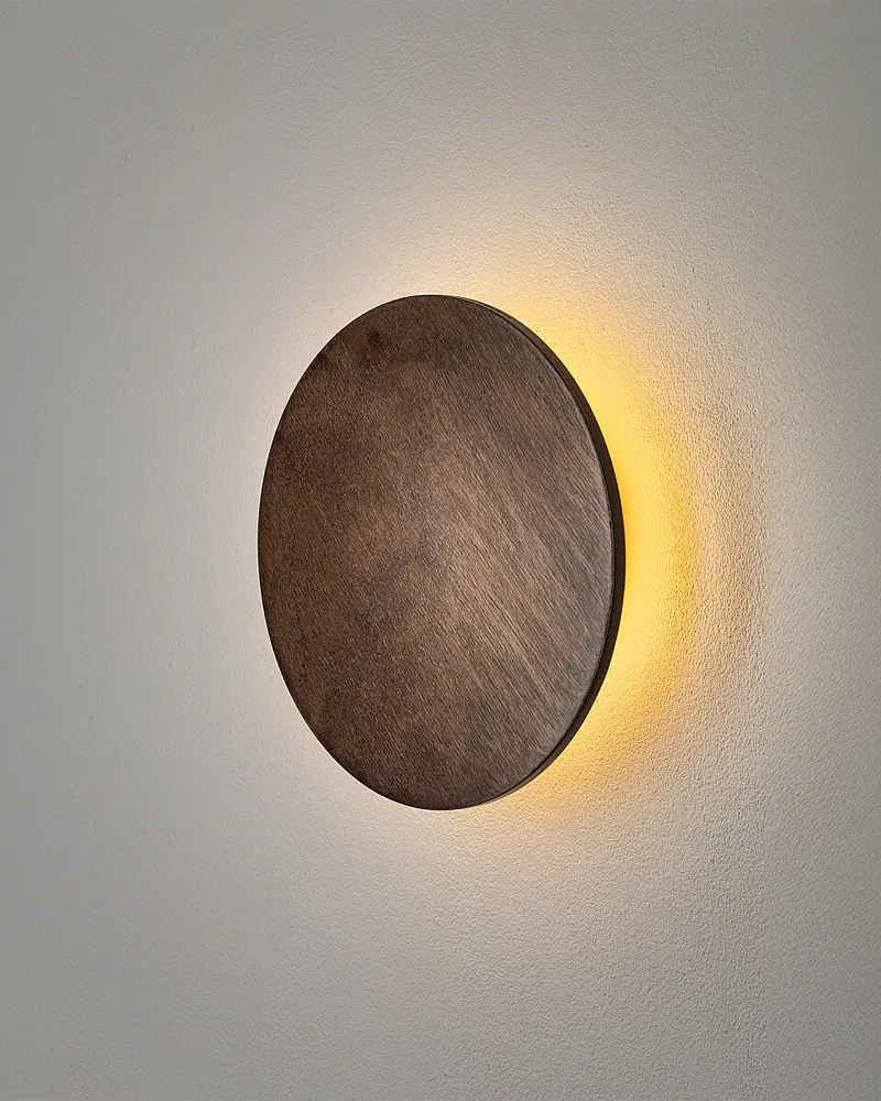 Бра, настенный светильник Nowodvorski 11288 Ring Timber S LED 1x7W 3000K 60Lm IP20 коричневый - фото 4