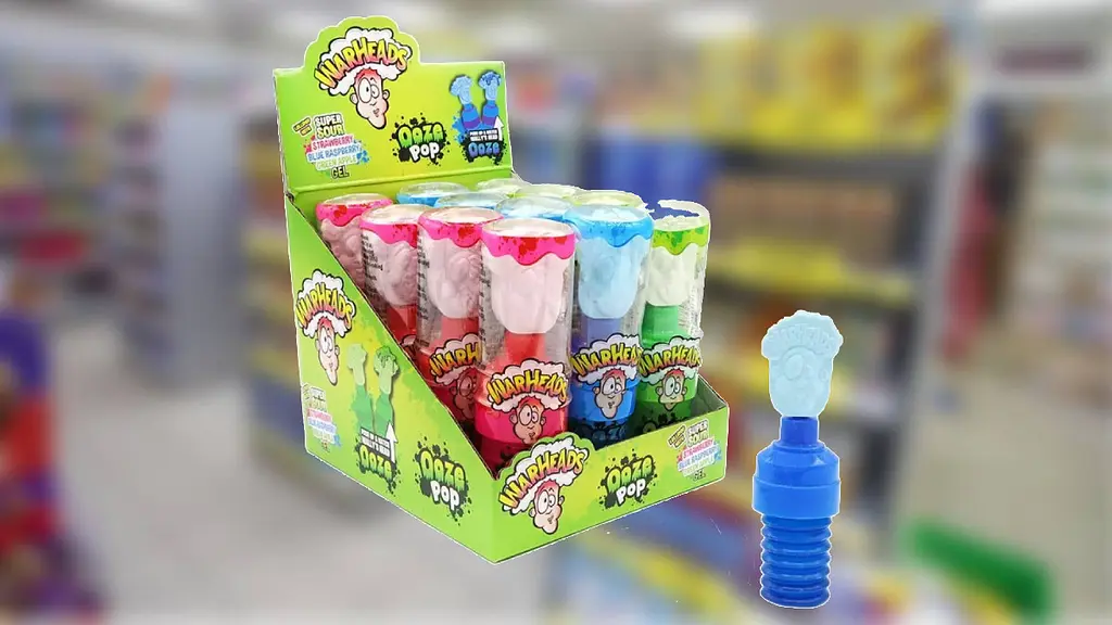 Льодяник Warheads Sour Ooze Pop зі смаком фруктів з рідкою кислою начинкою 40г (BBD 01/2026) - фото 6