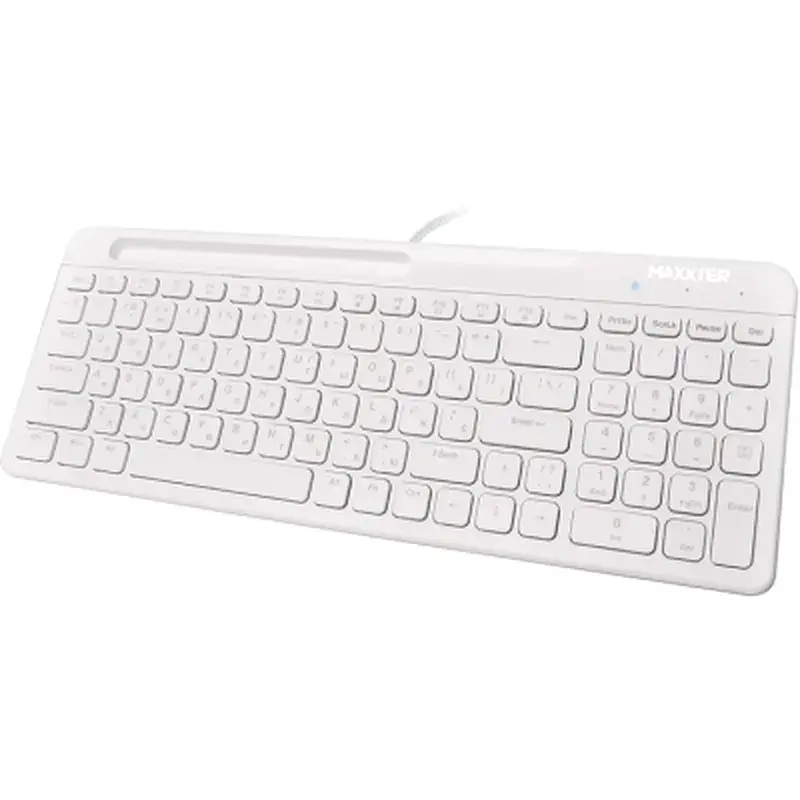Клавіатура Maxxter KB-01W-UA USB White (KB-01W-UA) - фото 2