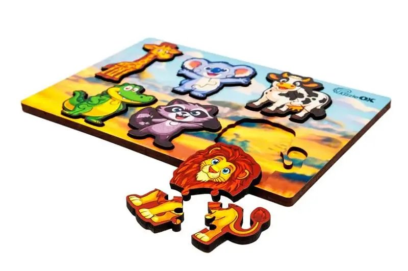 Сортер А5 "Розумний світ. Дикі тварини" Puz-88750 дерев'яний PuzzleOk - фото 3
