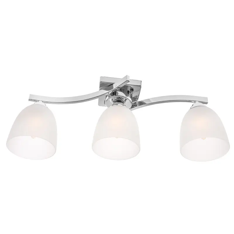 Люстра стельова Brille в спальню E27 60W CH/FG (LK-624C/3) - фото 4