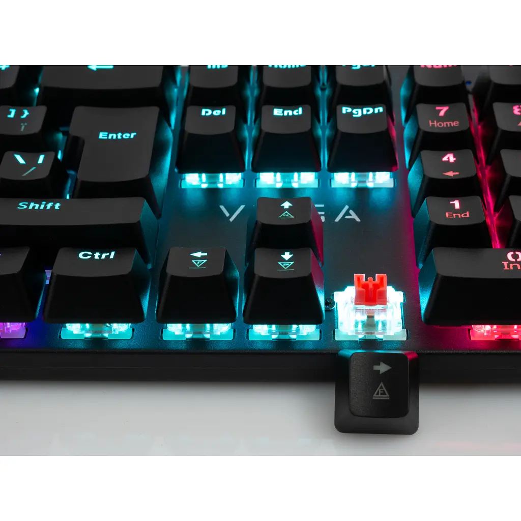 Клавіатура Vinga KBGM-101 LED Red Switch USB Black (KBGM-101 Black) - фото 7