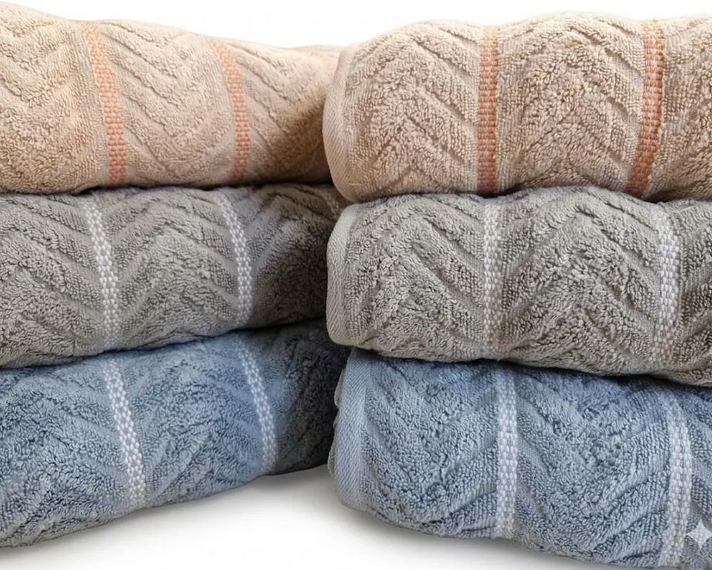 Набір турецьких махрових рушників Cestepe MicroCotton Premium 3 штуки 50x90 + 3 штуки 70х140 Multi 2 щільність 600 г/м2 - фото 5