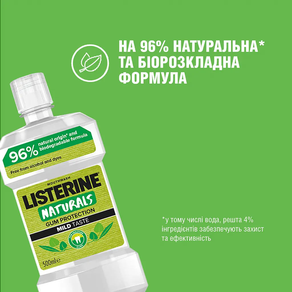 Ополіскувач для ротової порожнини Listerine Naturals Натуральний 500 мл - фото 10