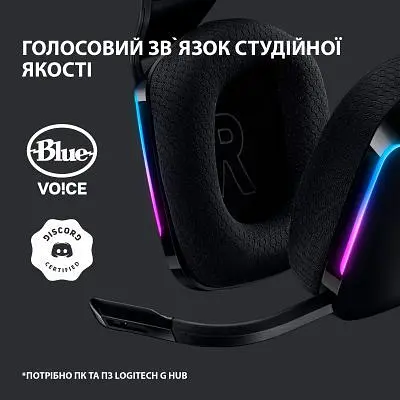Навушники Logitech G733 Lightspeed Wireless RGB Gaming Headset Black (981-000864) - фото 9