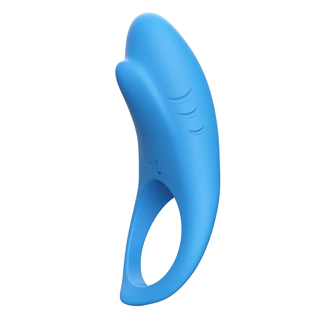 Ерекційне кільце B - Series Joy Shark, 6 см (синій) - фото 2