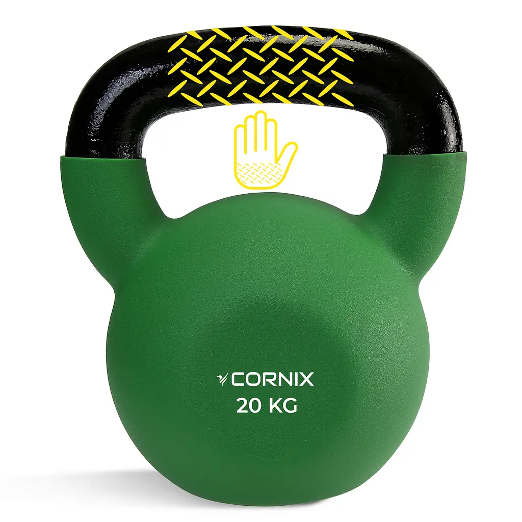 Гиря металева Cornix 20 кг з вініловим покриттям XR-0439 Green/Black - фото 3