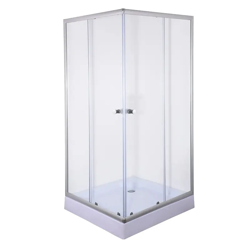 Душова кабіна без піддону Mixxus Cubic SC01-90x90x185-TR хром прозоре скло 4 мм MI6906, Універсальна, прозорий, хром - фото 3