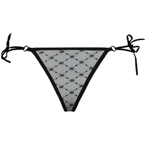 Трусики на зав'язочках з боків Passion Exclusive ZITA Thong Black L/XL - фото 6