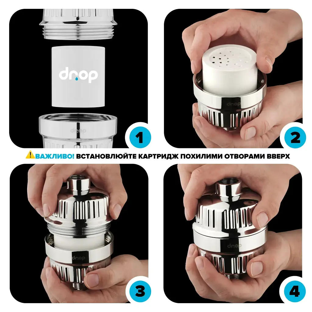 Фильтр для душа DROP BOX-PURE-FLOW/MAX с Витамином С и нормализацией pH - фото 7