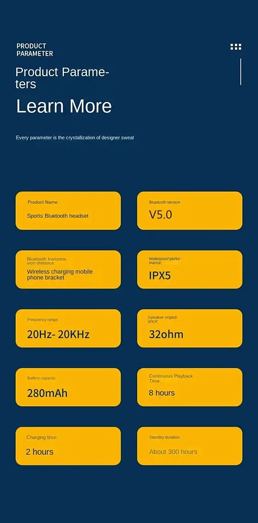 Беспроводные нашейные наушники WH001K, BT5.0, вакуумные, IPX5, 280mAh, 8h, black - фото 2