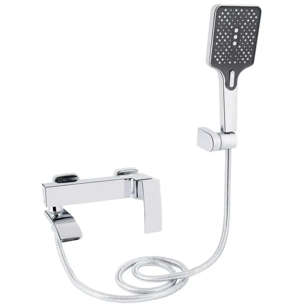 Смеситель для ванны Qtap Swan Cascada, Chrome (k35) с душевым гарнитуром QTSWA260CRM45565 - фото 1
