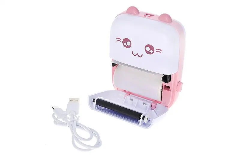 Портативний дитячий міні-термопринтер бездротовий Portable Mini Printer C9/SK52-4, 2 кольори, в коробці 9х12х4,6см - фото 6