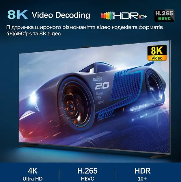 Vontar H618 2/16Gb, Смарт ТВ приставка медіаплеєр 8K HDRAndroid SmartTV Box, YouTube та фільми без реклами, налаштування Android TV у подарунок - фото 11