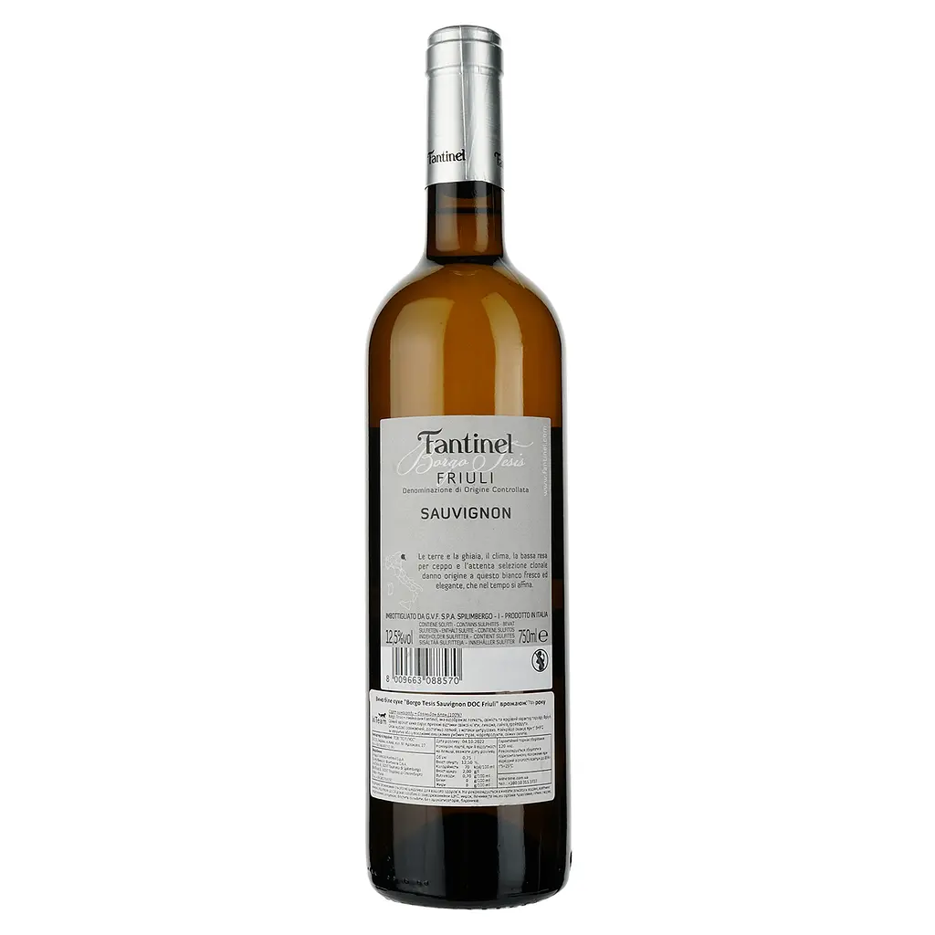 Вино Vinicolo Fantinel B.Tesis Sauvignon біле сухе 0.75 л (8000009737204) - фото 2
