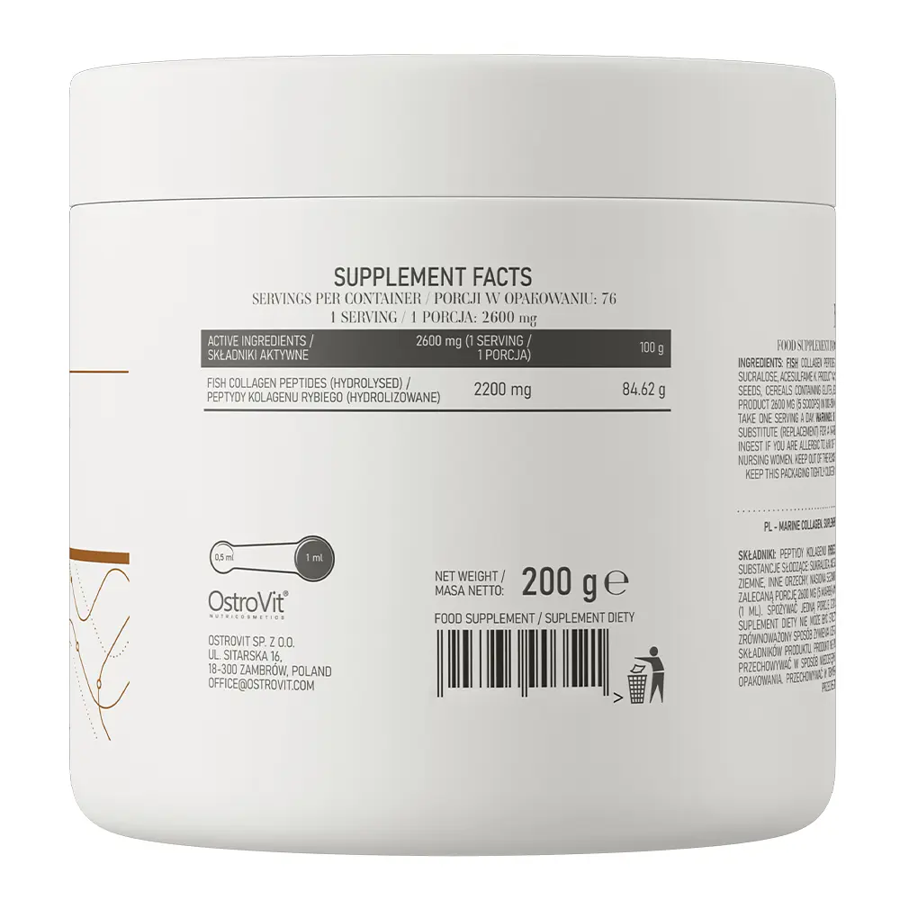 Препарат для суглобів і зв'язок OstroVit Marine Collagen, 200 грам - Чорна смородина - фото 2