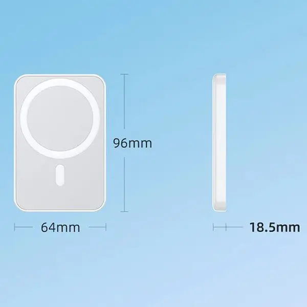 Павербанк Remax RPP-65 / 10000 мАч / до 20 Вт / USB-C + MagSafe / PD + QC / Белый - фото 9