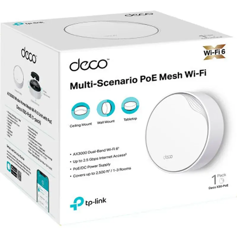 Точка доступу Wi-Fi TP-Link DECO-X50-POE-3-PACK - фото 8