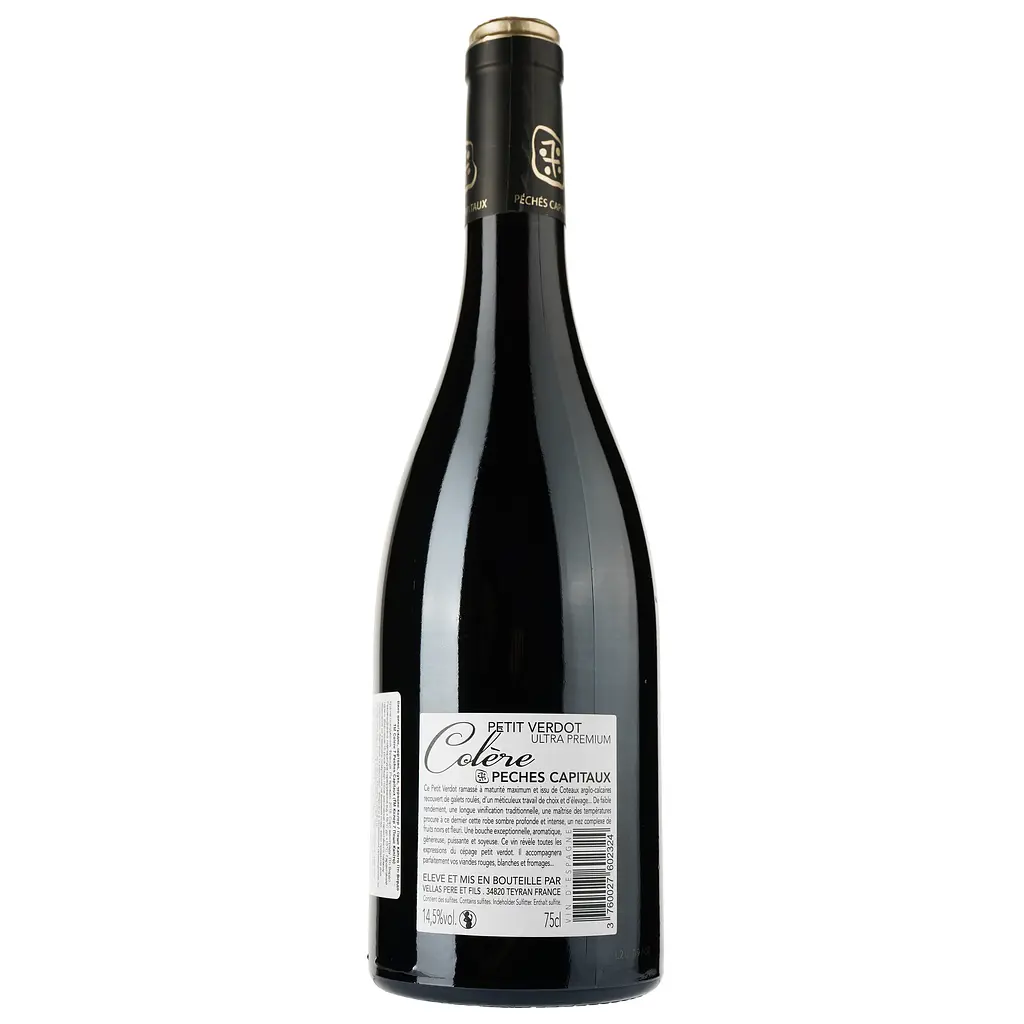Вино 7 Peches Capitaux Colere Petit Verdot VDE, червоне, сухе, 0,75 л - фото 2