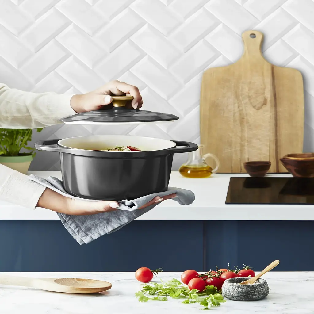 Tefal Кастрюля Tefal Air, з кришкою, 3.1л, алюміній, чорний - фото 5