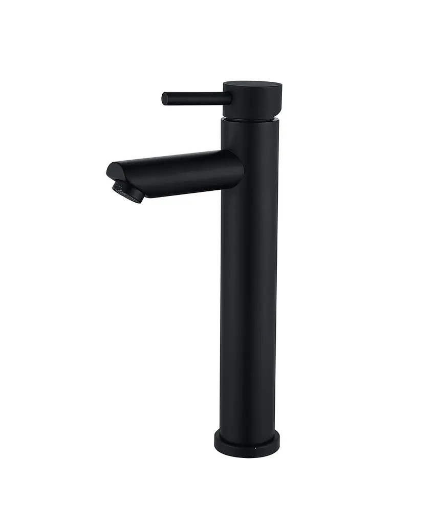 Змішувач для умивальника Wezer EKO11A-01-BLACK високий, Чорний матовий - фото 3