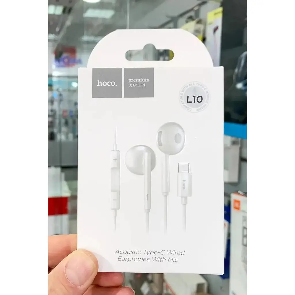 Навушники Hoco L10 Acoustic Type-C wired earphones with mic - фото 3