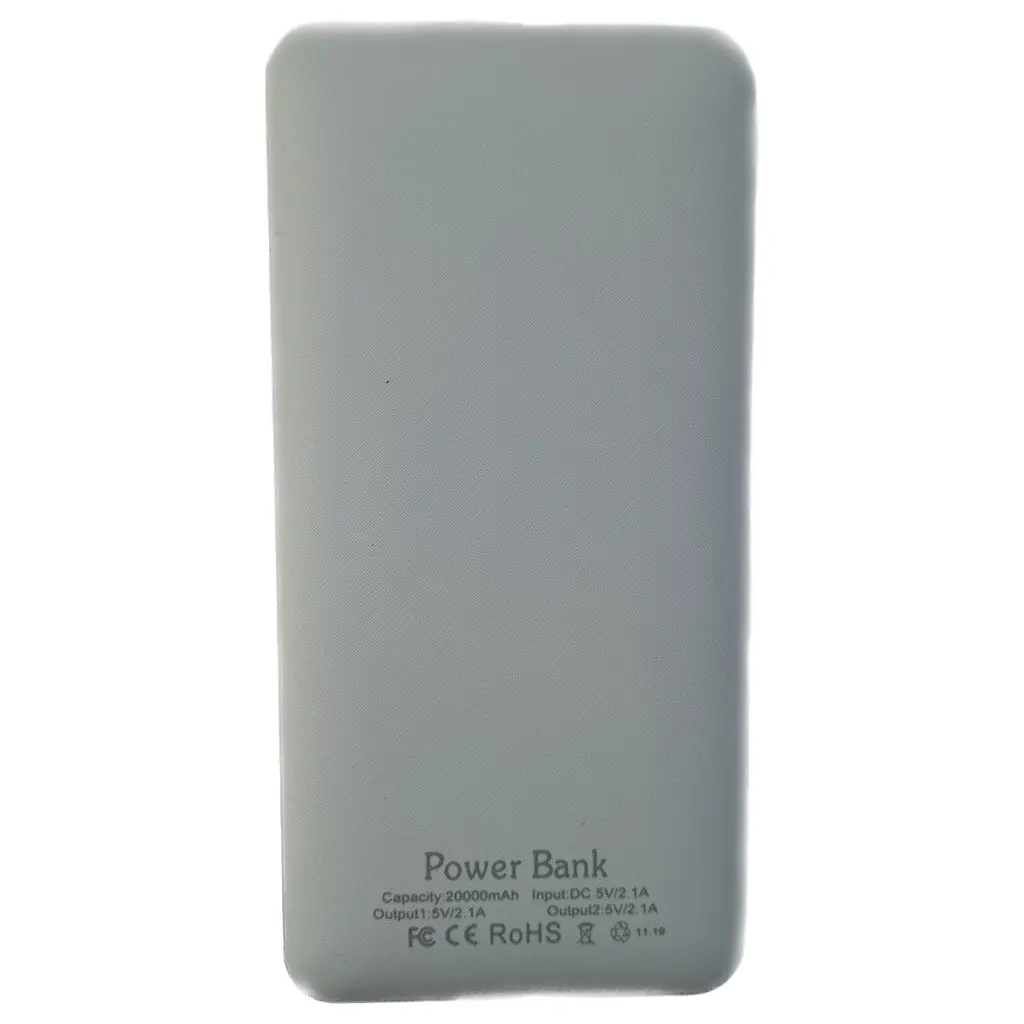УМБ Power Bank 20000mAh повербанк з екраном і ліхтариком White (11226) - фото 3
