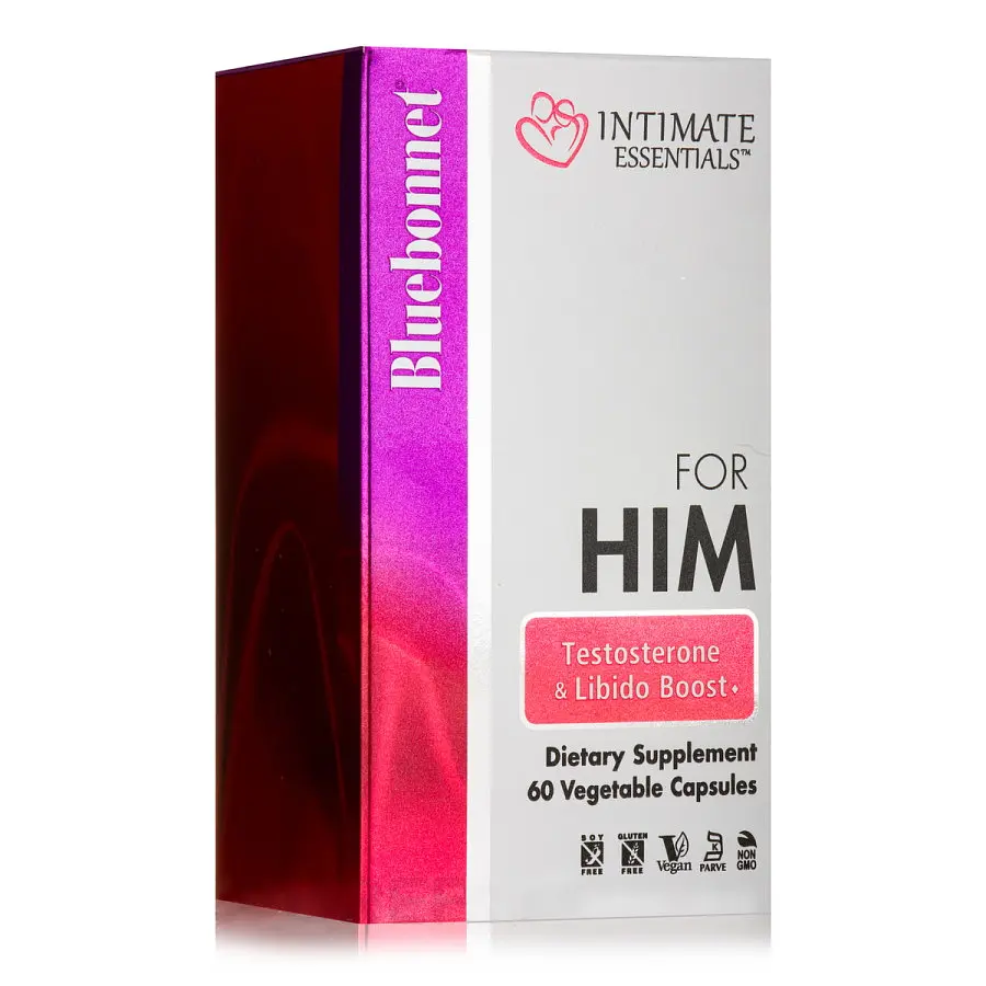 Стимулятор тестостерону Intimate Essentials For Him Testosterone & Libido Boost, 60 вегакапсул Bluebonnet Nutrition fit0012782