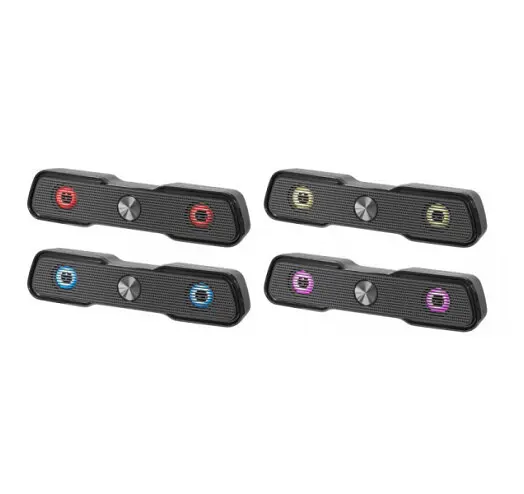 Акустическая система саундбар Defender Z1 6Вт USB с подсветкой (Черный) - фото 5
