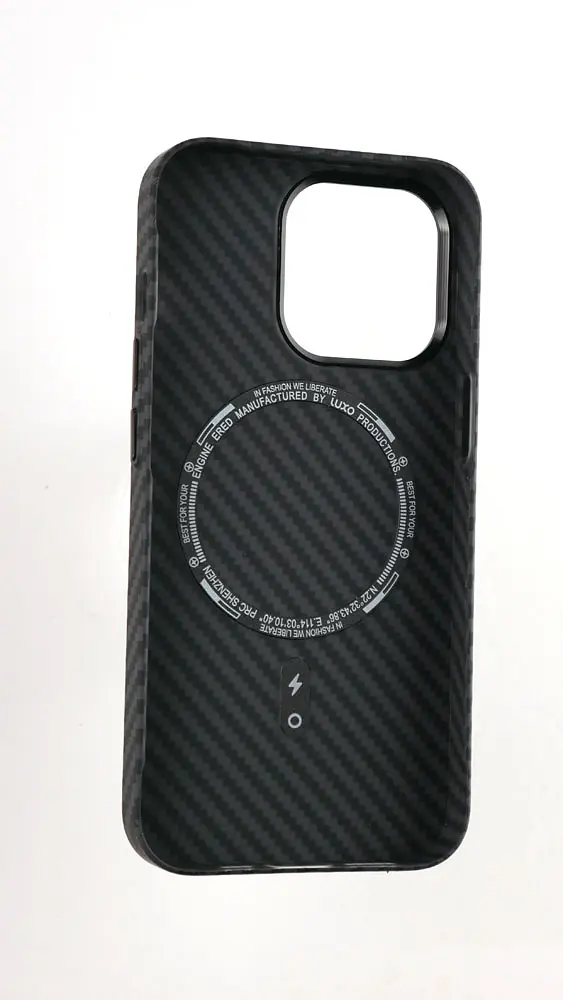 Чохол Luxo Free Air CarBon with MagSafe iPhone 13 Black - фото 3
