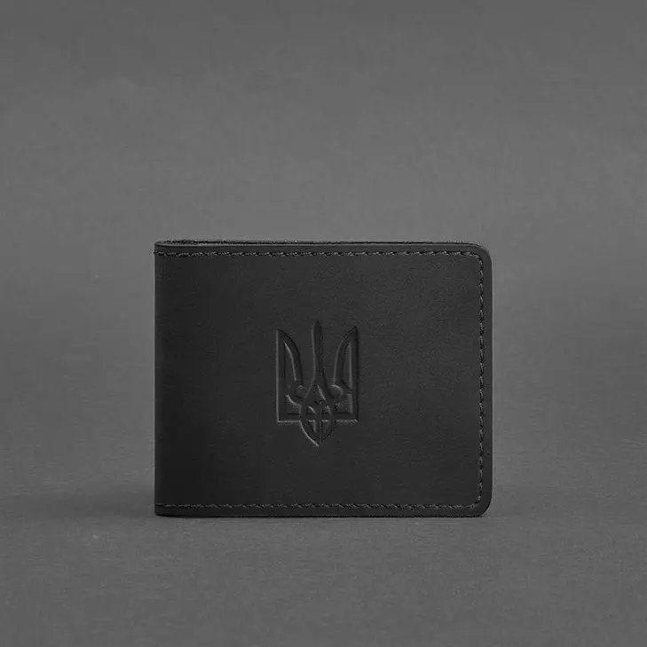 Кожаная обложка для удостоверения с гербом, черный Crazy Horse - фото 6