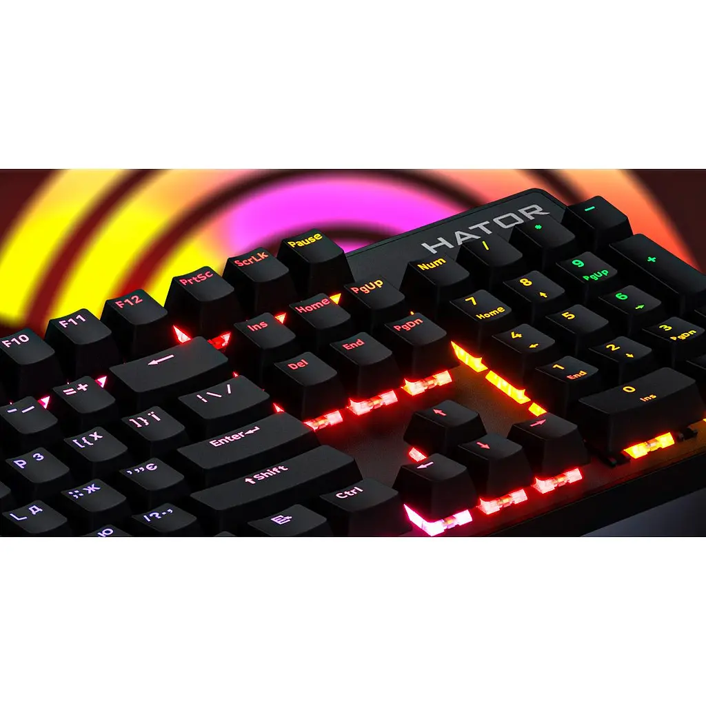 Клавиатура Hator Icefall Mecha Rainbow USB Black (HTK104UA) [136479] - фото 9