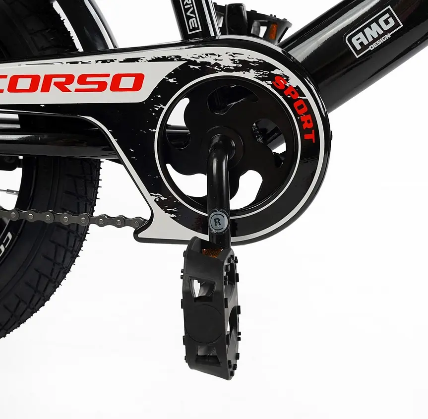 Велосипед 2-х колёсный 14" CL-14602 CORSO MAXIS ручной тормоз, звонок, сидение с ручкой, доп. колёса, собран на 75%, в коробке - фото 4