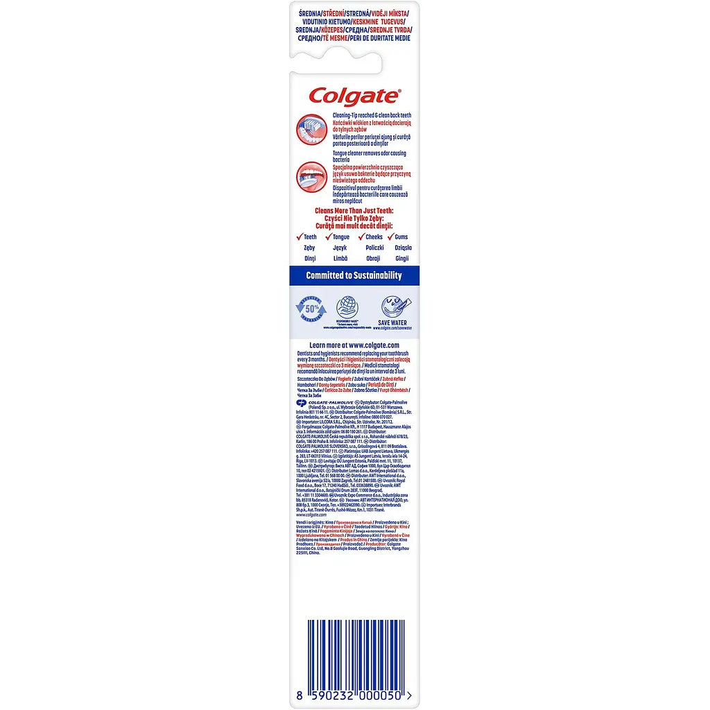 Зубная щетка Colgate Classic Clean 2 шт. зеленая - фото 2