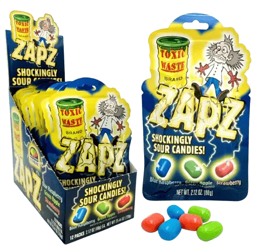 Кислі цукерки Toxic Waste Zapz Shockingly Sour Candies 60г - фото 3