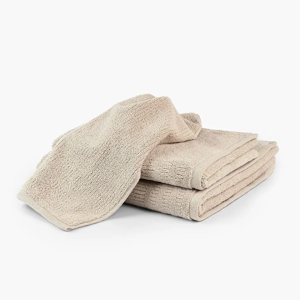 Рушник МВМ My Home Хвиля 50х90 см M бежевий (BT-09 M BEIGE) - фото 2