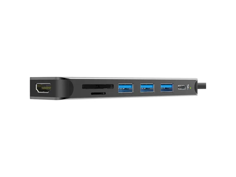 Док-станція Silicon Power SU20 7 in 1 HDMI USB-C PD 60W (SPU3C07DOCSU200G) - фото 3