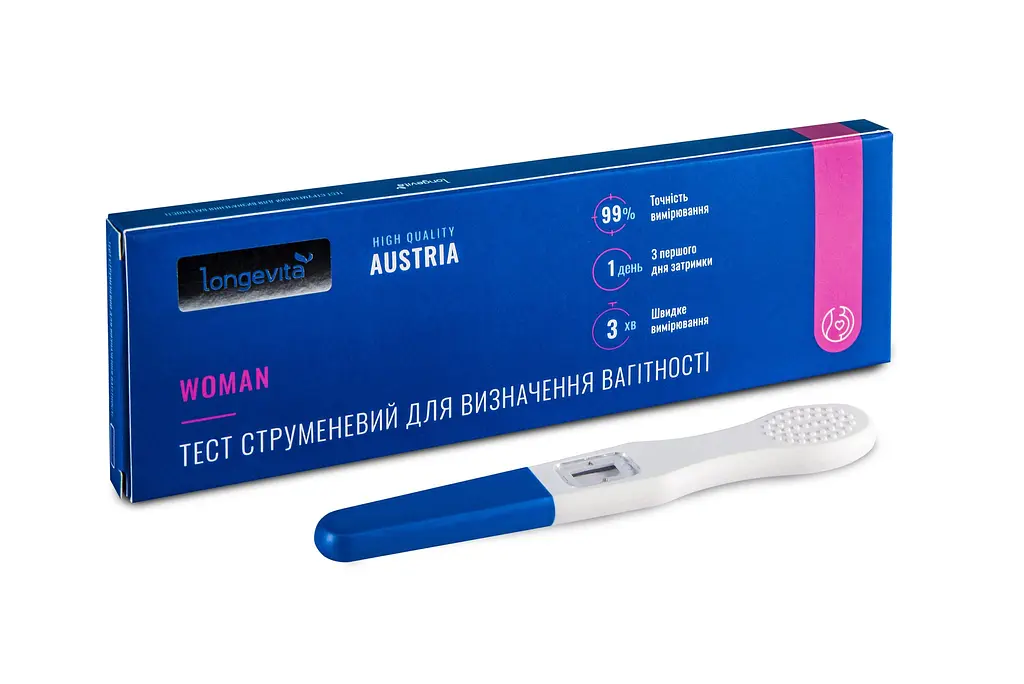 Тест струйный для определения беременности Longevita Woman №1, 1 шт. (TStr/1) - фото 2