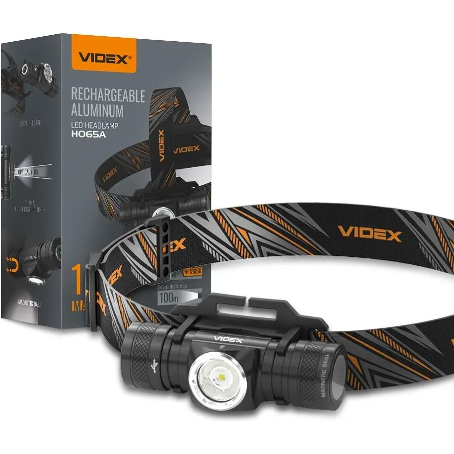 Налобний світлодіодний ліхтарик Videx VLF-H065A 1200L m 5000 K (VLF-H065A) - фото 2